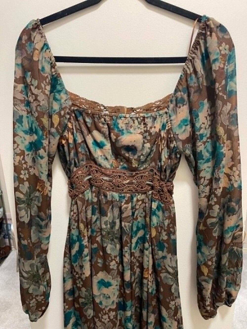 NWT Promesa Misty Meadow Floral Maxi Prairie Dress Sz M - Picture 8 of 10